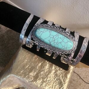 Silver and Turquoise Cuff Bracelet